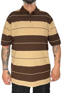 Mens Old School Pique Polo Shirt Stripped Chicano Gangsta West Coast Polo Shirt - Picture 1 of 10