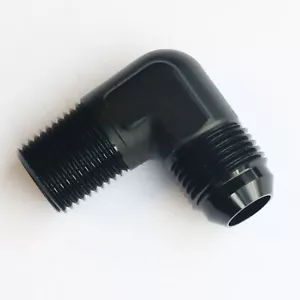 90 Degree NPT to AN Adapter Pipe Thread Fitting Aluminum - 16 AN - 3/4 NPT - Bild 1 von 1