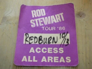 Rod Stewart SEHR SELTEN 1986 Zugang zu allen Bereichen Crew Tour unbenutzt Pass Aufkleber - Bild 1 von 1