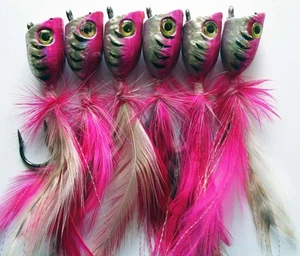 6 X New Generation Quality Medium Surf Popper Fishing Lure Pink Laser Colour - Picture 1 of 1