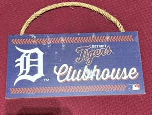 MLB Detroit Tigers Clubhouse Wooden Sign New - Picture 1 of 4
