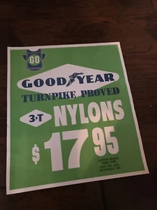 Goodyear Tire Banner Poster Turnpike Proved - Picture 1 of 5