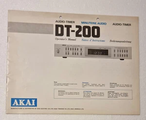 ⭐️⭐️⭐️ Manuale di istruzioni originale AKAI DT-200 ⭐️⭐️⭐️ - Foto 1 di 1