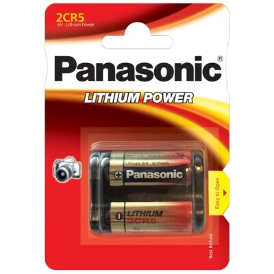 Panasonic 2CR5M 245 2CR5R 2R5 Lithium Photo Battery x 1 *Long Expiry* - Image 1 of 4