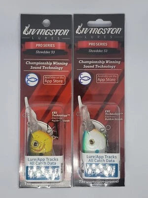 Livingston Señuelos Trituradora 53.41oz 2.08" Crankbait Dives 6'-7' Lote de 2 Foto 1 de 4