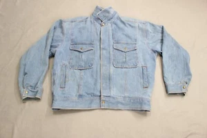 Jeansjacke Herren Gr. L blau mit Reißverschluss und Knopfleiste - Bild 1 von 16