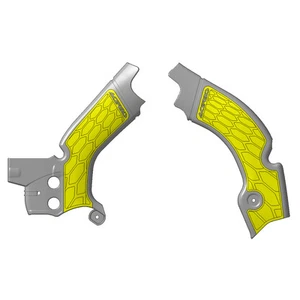 ACERBIS X-GRIP FRAME GUARDS COVERS PROTECTORS SUZUKI RMZ 450 2008-17 GREY YELLOW - Picture 1 of 1