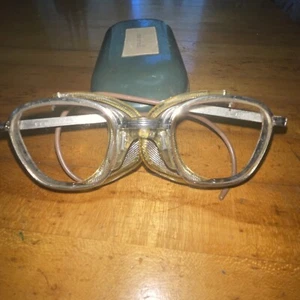 Gafas de seguridad vintage Febdall tamaño 6 1/2 con protectores laterales en metal original - Imagen 1 de 10