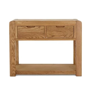 Unidad de almacenamiento de mesa/pasillo de roble grueso Ascot con cajones - Imagen 1 de 12