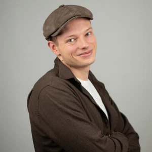 Herren Ledercap Ledermütze Echtleder Flatcap Cap 100% Nubukleder Hochwertig - Bild 1 von 40