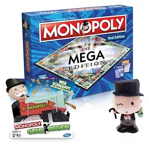 Monopoly 3er Fanbundle - Mega 2nd Edition + Geldregen + Mr. Monopoly Plüschfigur - Bild 1 von 10