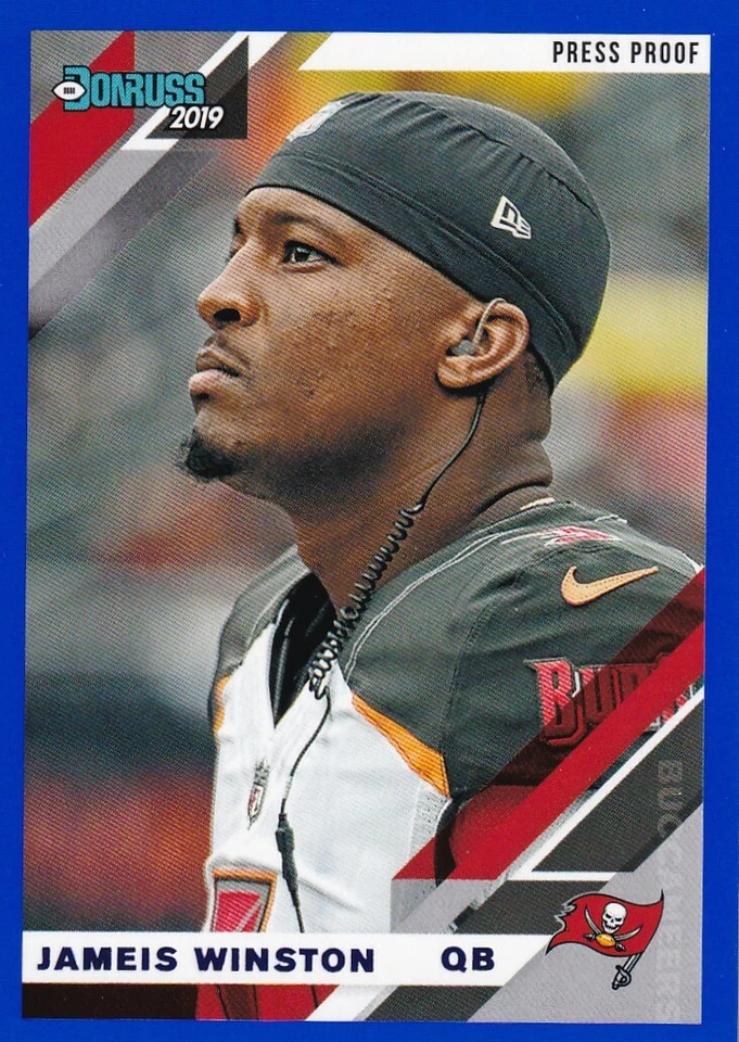 2019 DONRUSS BLUE VARIATIONS JAMEIS WINSTON TAMPA BAY BUCCANEERS PARALLELS - Y10 - Image 1 of 2