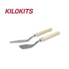 Kilokits 2Pcs Stainless Steel Palette Spatula Knife Mixing Scraper Oil Painting