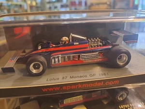 LOTUS 87 N°11 MONACO GP 1981 DE ANGELIS 1/43 SPARK S5053 - Picture 1 of 1