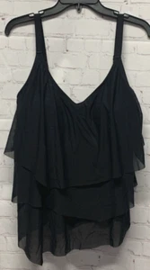 Coco Reef 38DD Tankini Top Flourish Underwire Bra Black New - Picture 1 of 5