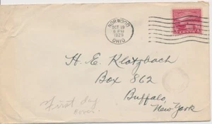 #681 Ohio River Canalization no cachet First Day cover Norwood Ohio U/O cancel - Picture 1 of 1