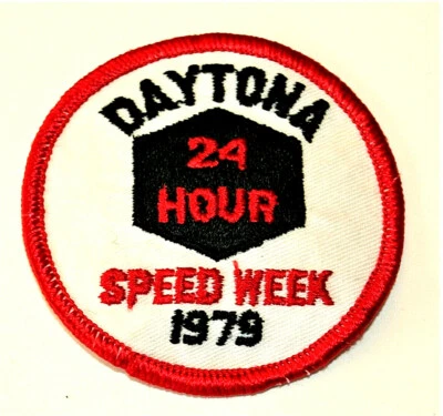 24 Hour Daytona Raceway Speed Week 1979 Round Patch New NOS - Image 1 of 3