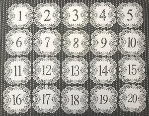 120 Numbers Table Cards Place Card Wedding Table Decoration For Party Event Whit - Picture 1 of 6