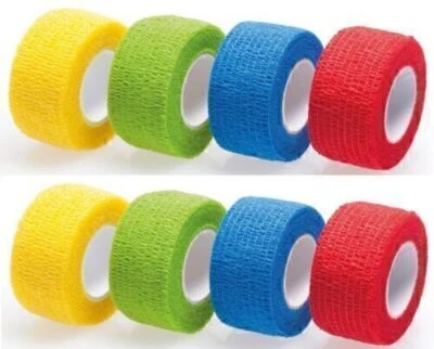 MARKENLOS 8 x Pflaster Pflasterverband Fingerpflaster Kohäsiv Haftbandage 2 5cm x 4.5m .