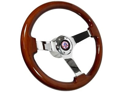 1968-78 Ford Mustang Cobra 6-Bolt Sport Mahogany Wood Steering Wheel Kit, Shelby - Image 1 of 4