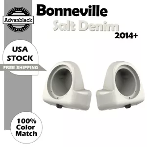 Vainas de altavoz denim de sal Bonneville 6,5" carenados inferiores para Harley Touring 14+ - Imagen 1 de 15