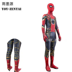Disfraz de Iron Spider-Man Cosplay Cuerpo Completo Película de Oro + Traje de Película Noctilucente Hecho - Imagen 1 de 12