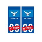 Salvador ville sticker numéro au choix autocollant drapeau Brésil city