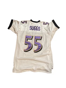 Terrell Suggs #55 Baltimore Ravens Embroidered Reebok Jersey White Sz Mens 50 - Picture 1 of 2
