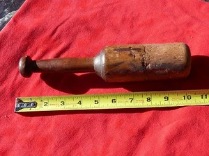 Antique 19th Century Walnut Hardwood Food PESTLE 10" Long x 2" Diameter  - Picture 1 of 6