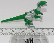 Robot Zord Dinosaur Plastic Green Silver Raptor Dinosaur Figure Toy Figurine 