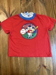Vintage Osh Kosh Baseball Bear T Shirt Home run Size 3T - Picture 1 of 10