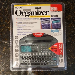 NEW Royal Personal Organizer RG1160nx PDA 160KB w/ Royal Glo Nite Vue sealed - Zdjęcie 1 z 2