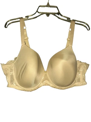 Sujetador AVENUE BODY Talla 40C Beige Contorno Encaje Acentos Con Aros Foto 1 de 4