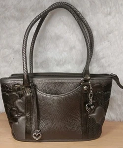 BRIGHTON Schultertasche Windsor Hearts Pewter Leder - Bild 1 von 7
