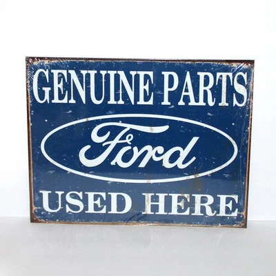 FORD Genuine Parts Used Here large Metal Sign blue NEW licensed 12” x 16” - Image 1 of 4