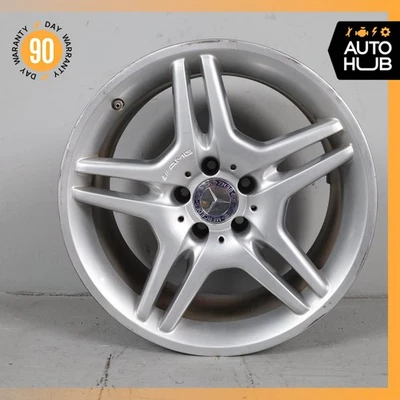 Mercedes R230 SL550 SL65 AMG 9.5 x 18 18" Rear Wheel Rim Silver 2304012902 OEM - Image 1 of 4