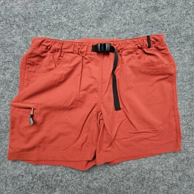 Shorts Ibex Feminino Grande Vermelho Nylon Trilha de Caminhada Elástico Cintura Zíper Bolso Cinto - Imagem 1 de 4