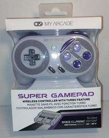 My Arcade Super Gamepad Wireless Turbo Controller SNES NES Classic Edition 