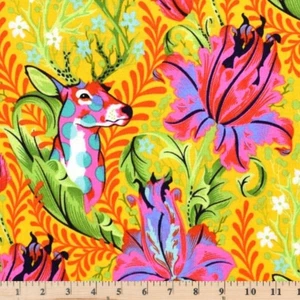 Tiny Beasts Deer John Glow Tula Pink PWTP178.Glow OOP Cotton Fabric By half yard - Picture 1 of 1
