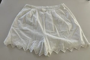 Next White Embroidery Anglaise Shorts Size 14 Never Worn - Picture 1 of 8