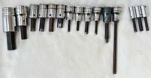 SNAP-ON Tools 1/2" Drive Hex Allen Socket lot of 15 - Picture 1 of 15
