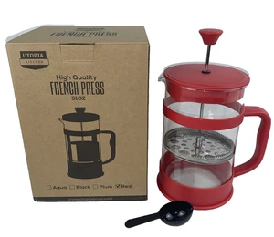 Prensa de café francesa Utopia Kitchen 32 oz cafetera espresso con filtros triples - Imagen 1 de 16