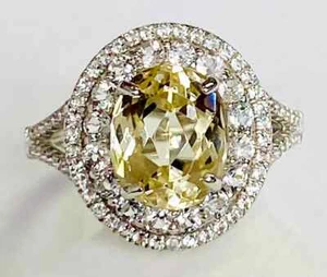 HSN Colleen Lopez Sterling Silver Spodumene White Topaz Gemstone Ring 7 - Picture 1 of 11