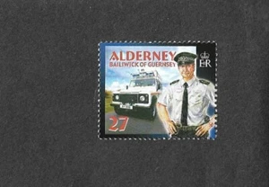 CARS POLICE LANDROVER MNH SINGLE ALDERNEY - Picture 1 of 1