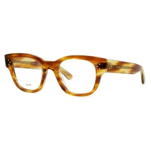 NEW CELINE CAT EYE EYEGLASSES CL50035I 053 BROWN CLEAR CELINE EYEWEAR - Picture 1 of 3