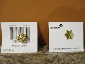 Nuevo Pin Estrella Membresía Girl Scout - GSA - metal, aspecto latón - Imagen 1 de 1