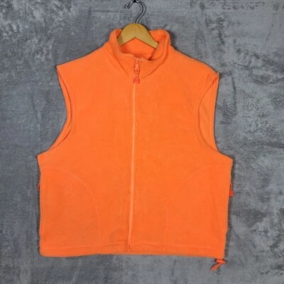 Scottish Greys Vest Mens Large Orange Fleece Hunting Zip Up Side Pockets - Image 1 of 4