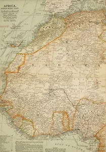 More details for 1903 antique map north west africa sahara morocco algeria senegal sudan 
