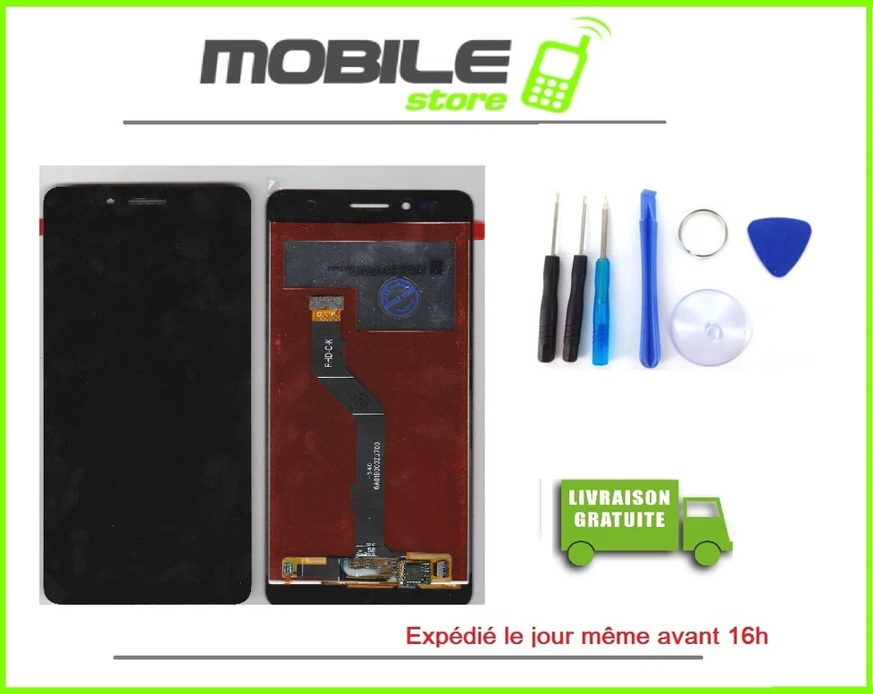 Vitre Tactile + Ecran LCD Pour HUAWEI Honor 5X (KIW-L21) noir + outils + Colle - Photo 1/1