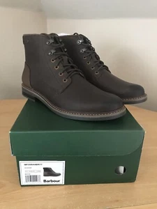 Barbour DECKHAM Mens Mocha Brown Leather Boots - Size 8 - BNWB
